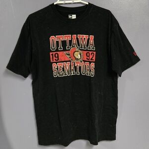 Ottawa Senators NHL Hockey New Era Black T-Shirt Size M